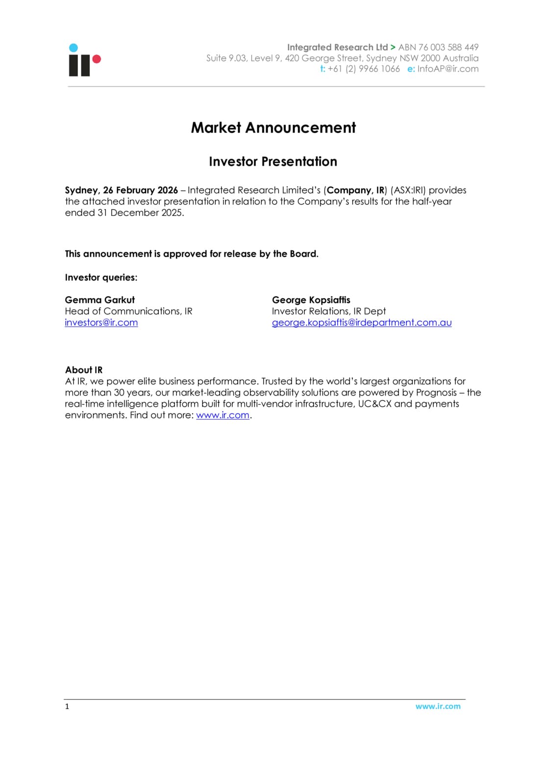 Investor Presentation